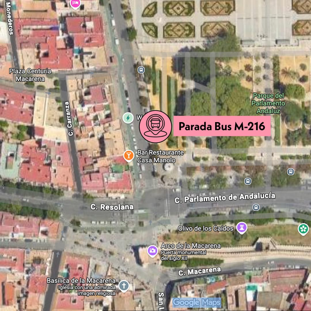 Mapa del centro de sevilla